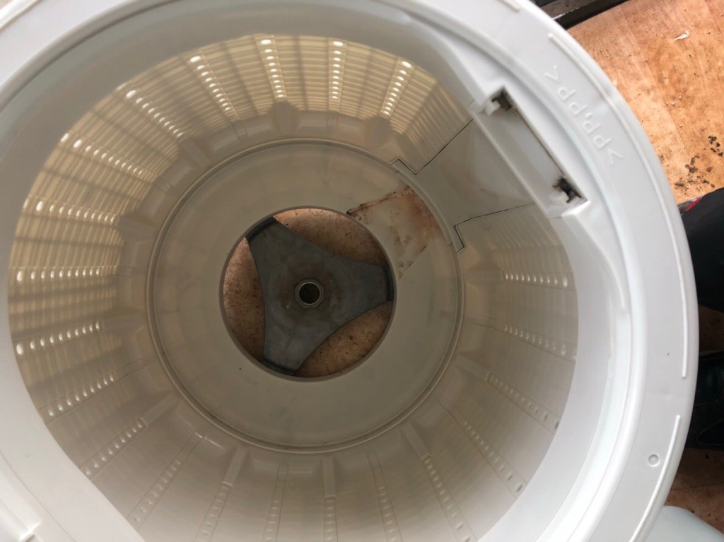 【盛岡市大館町】縦型洗濯機のクリーニング☆黒カビも真っ白になってお喜びいただけました！