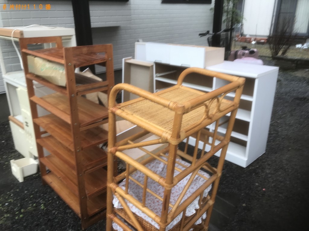 【滝沢市】レンジ台、チェスト、座椅子、カラーボックス等の回収