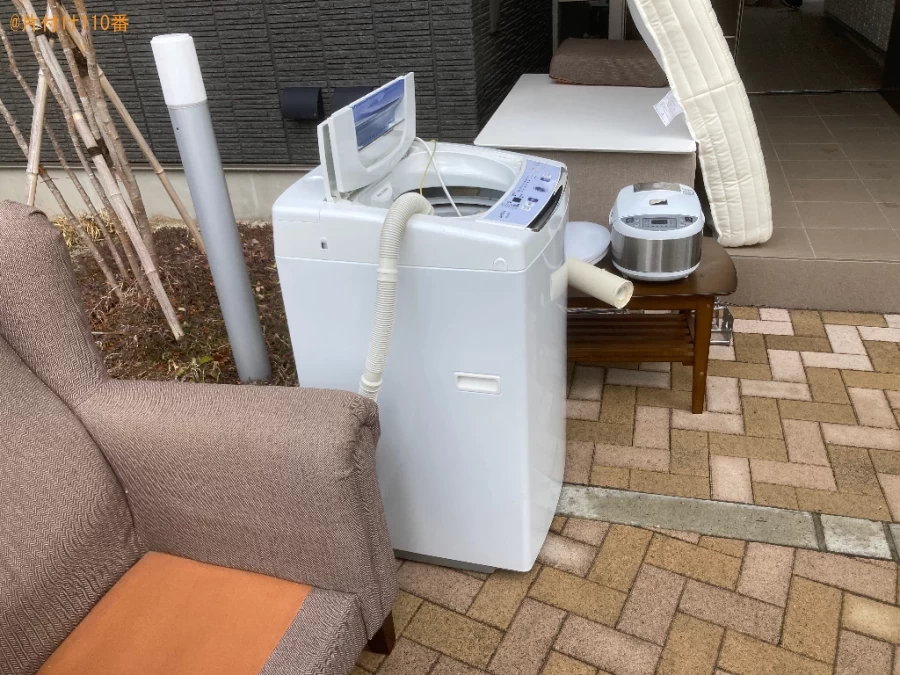 【一関市】マットレス付きセミダブルベッド、こたつ、洗濯機等の回収