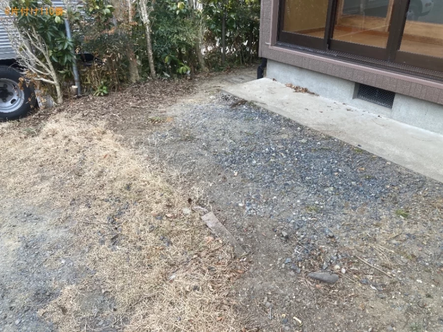 【一関市】ゴルフバッグ、物干しの土台のコンクリート、水槽等の回収
