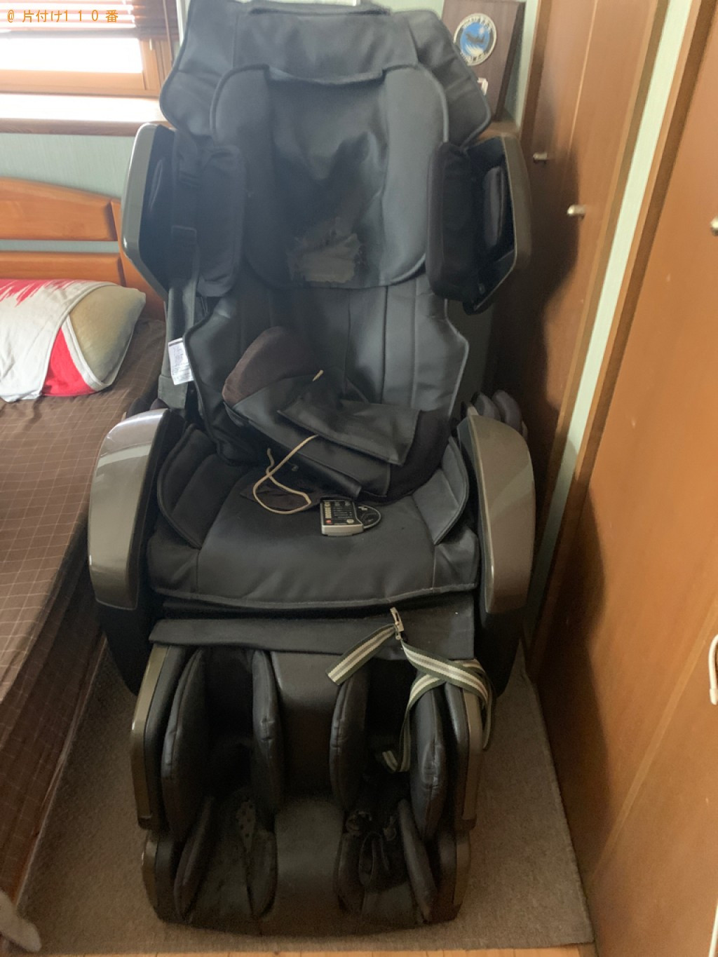 マッサージチェア、タンス、椅子、調理器具、布団、三輪車等の回収